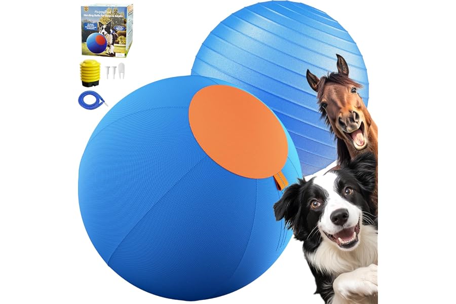 Happypaw 3.0 2026 Upgrade 18'' Herding Ball for Dogs – Enhanced Chew Resistance & Heavy-Duty Material, Dog Toy Agility Equipm