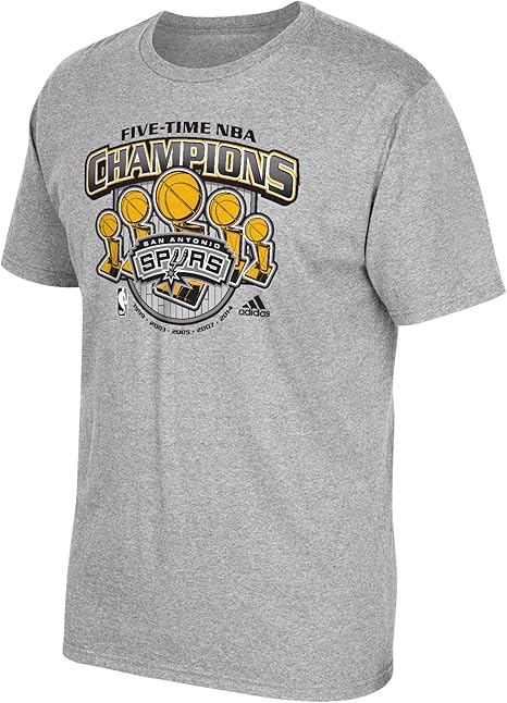 Amazon.com : San Antonio Spurs 2014 NBA Champs 5X Champions Trophy Grey T-shirt XX-Large 