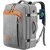 LUGGEX Carry On Travel Backpack, Expandable Large Backpack for Men Women, Fits 17.3 Inch Laptop, 40L