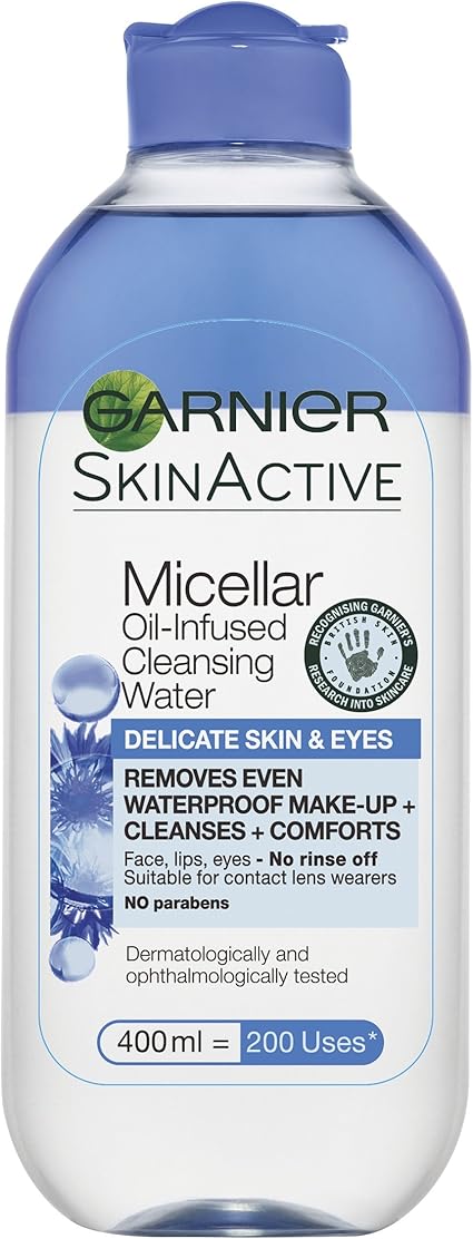 blue micellar water garnier