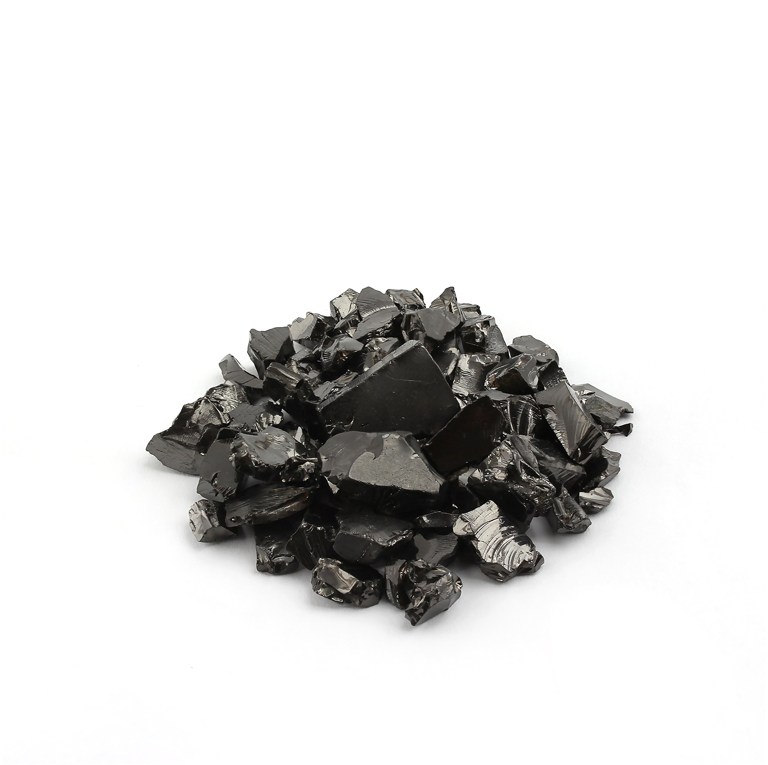 Shungite Elite Stones for Water Purification, 100 g of Silvery Shine Raw Elite Noble Shungite Chips for Water Cleansing and Filtering | Natural and Authentic Nuggets from Karelia, Russia | 100 g