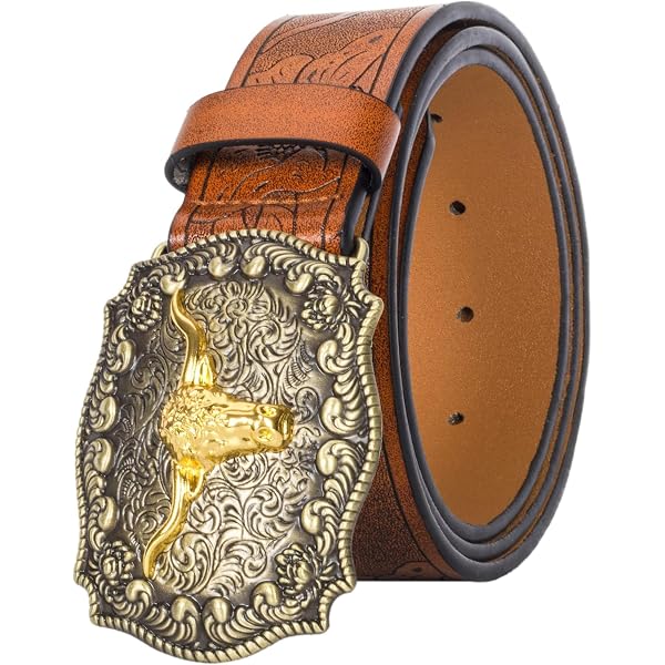 Amazon.com: Women Wide Boho Disc Leather Belt Vintage  display picture 2