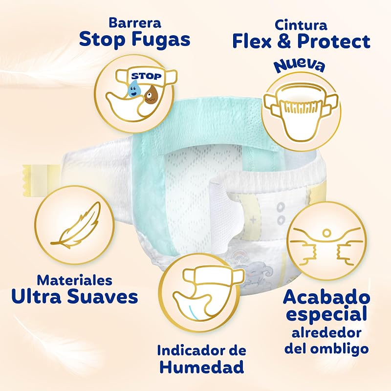 Fraldas para bebês sensíveis dodot tamanho 2 (4-8 kg), 240 fraldas + 1 pacote de 40 lenços umedecidos grátis total aqua care, proteção ideal para a pele da dodot, pacote mensal