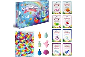The Fidget Game SquishyLand in Rainbow Reef Board Game, Pre-K to 2nd Grade | Educational & Phonics Kindergarten Learning Activities, Mochi Squishy Toys Set, 2-6 Players