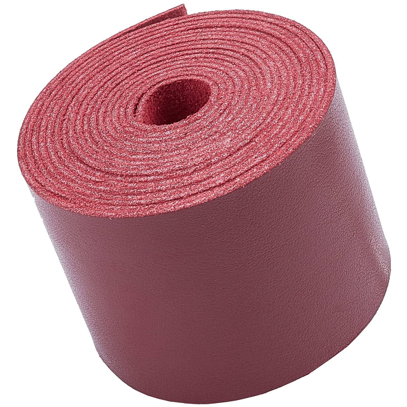 GORGECRAFT Leather Straps Strips 2 inch Wide Flat Cord DIY Leather Strap 78 inches Long for Making Bag Strap Furniture Handles Red wine