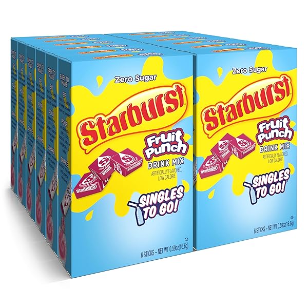 STARBURST SINGLES TO GO POWDERED DRINK MIX, FRUIT...