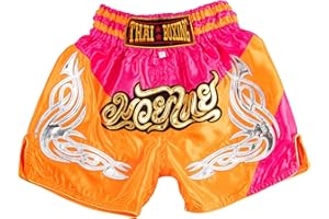 MUAY NATION Muay Thai Shorts for Kids (2 Years - 12 Years) Girls Boys Boxing Trunks for Kickboxing MMA Youth Martial Arts
