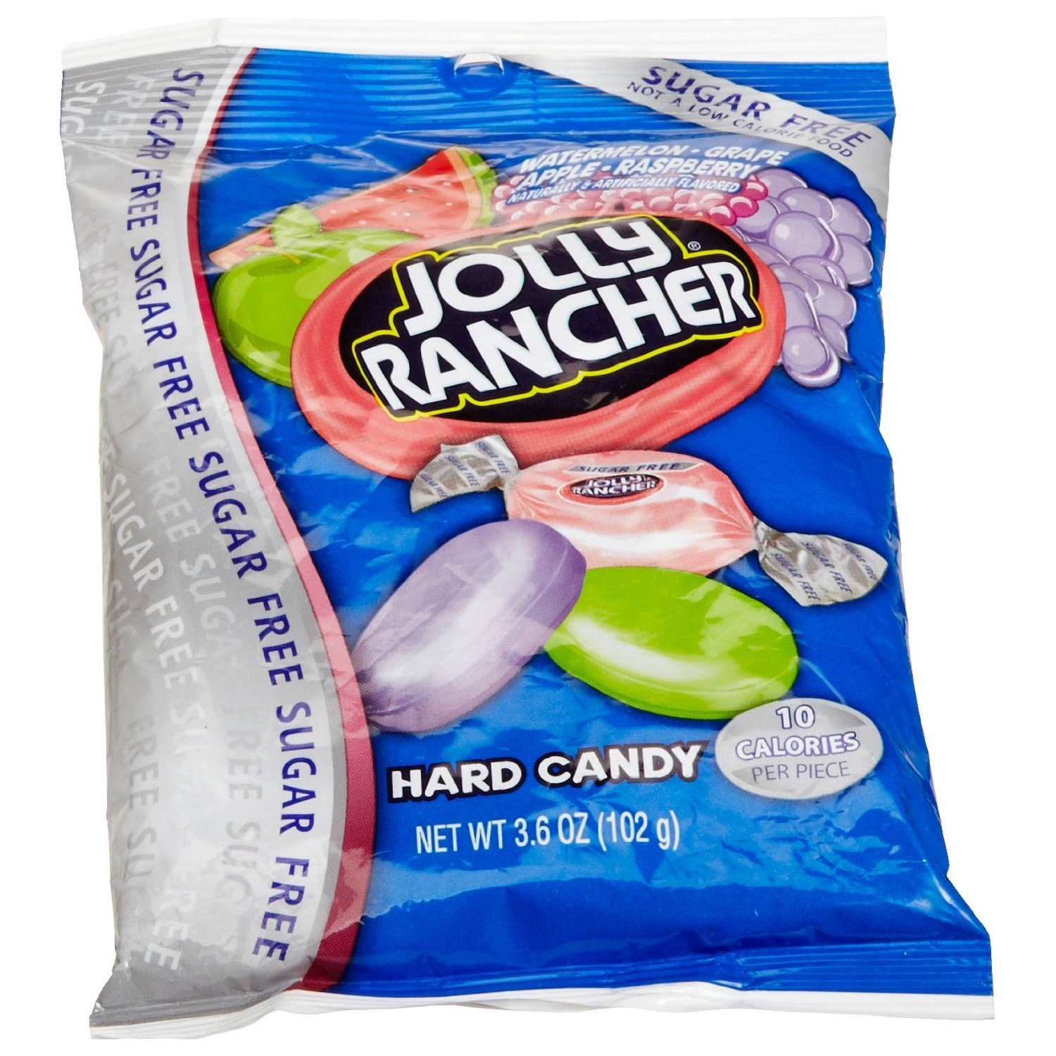 Jolly Rancher Sugar Free Hard Candy, 3.6-Ounce Bags (Pack of 6)