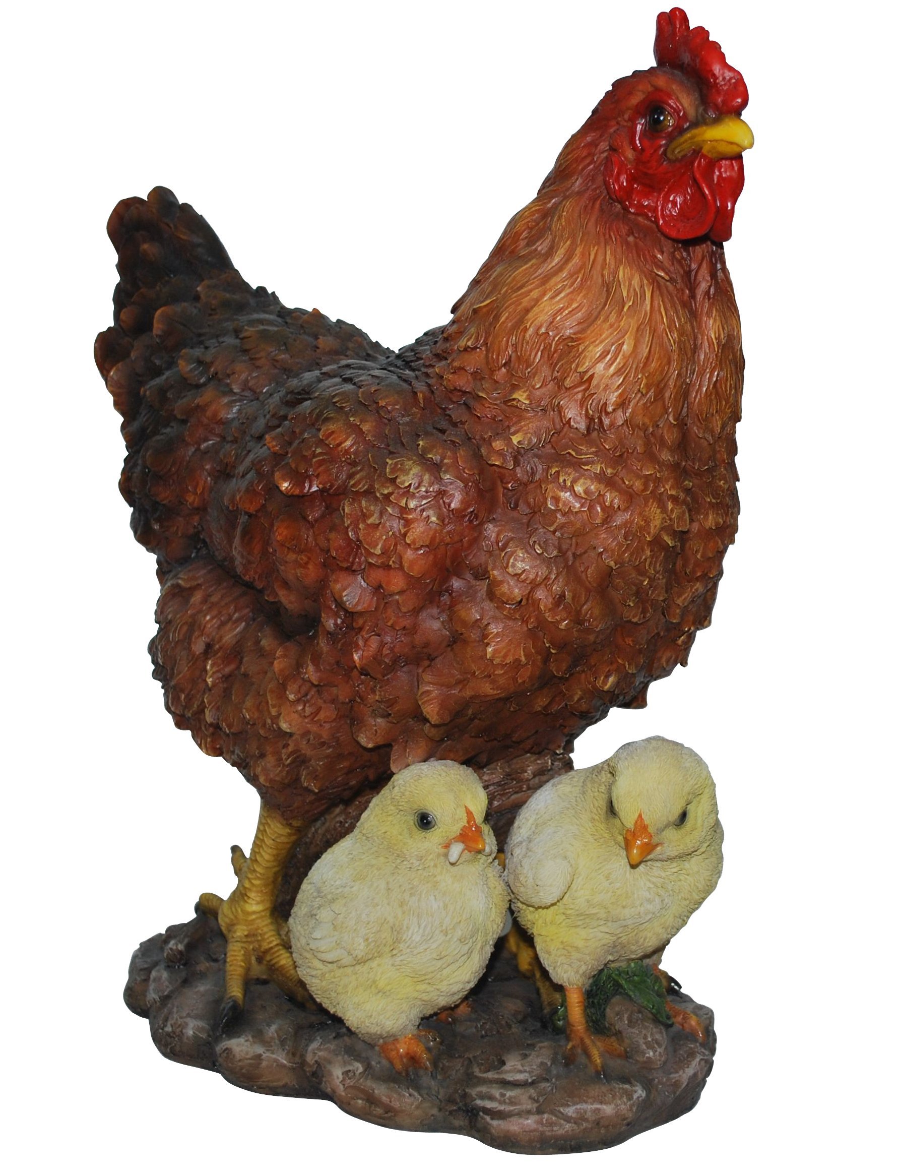 Vivid Arts Real Life Standing Hen with Chicks (Size B)