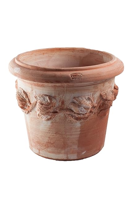 Teramico BLUMENKÜBELXXL Blumentopf Pflanzgefäß Übertopf Terracotta FROSTFEST QUALITÄTSWARE Siena Conca Limoni (25cm)