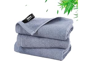 JEFFSUN Reusable Makeup Remover Towels, 13x13 inch Extra Large Wash Cloths for Face and Body, Super Soft and Gentle Face Towel on Sensitive Skin, Easy to Rinse Fast Dry Denim Blue Facial Cleansing Cloths