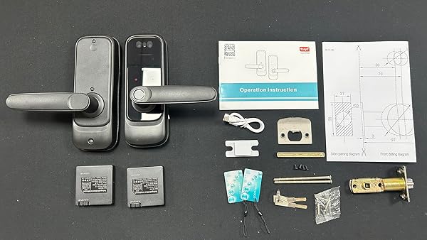 3D FACE RECOGNITION SMART DOOR LOCK WITH HD CAMERA & VIDEO DOORBELL & INTERCOM, KEYLESS ENTRY WITH PALM VEIN, PASSCODE, FINGERPRINT, CARD, TUYA SMART APP & KEYS – AUTO-LOCK, DIY INSTALL