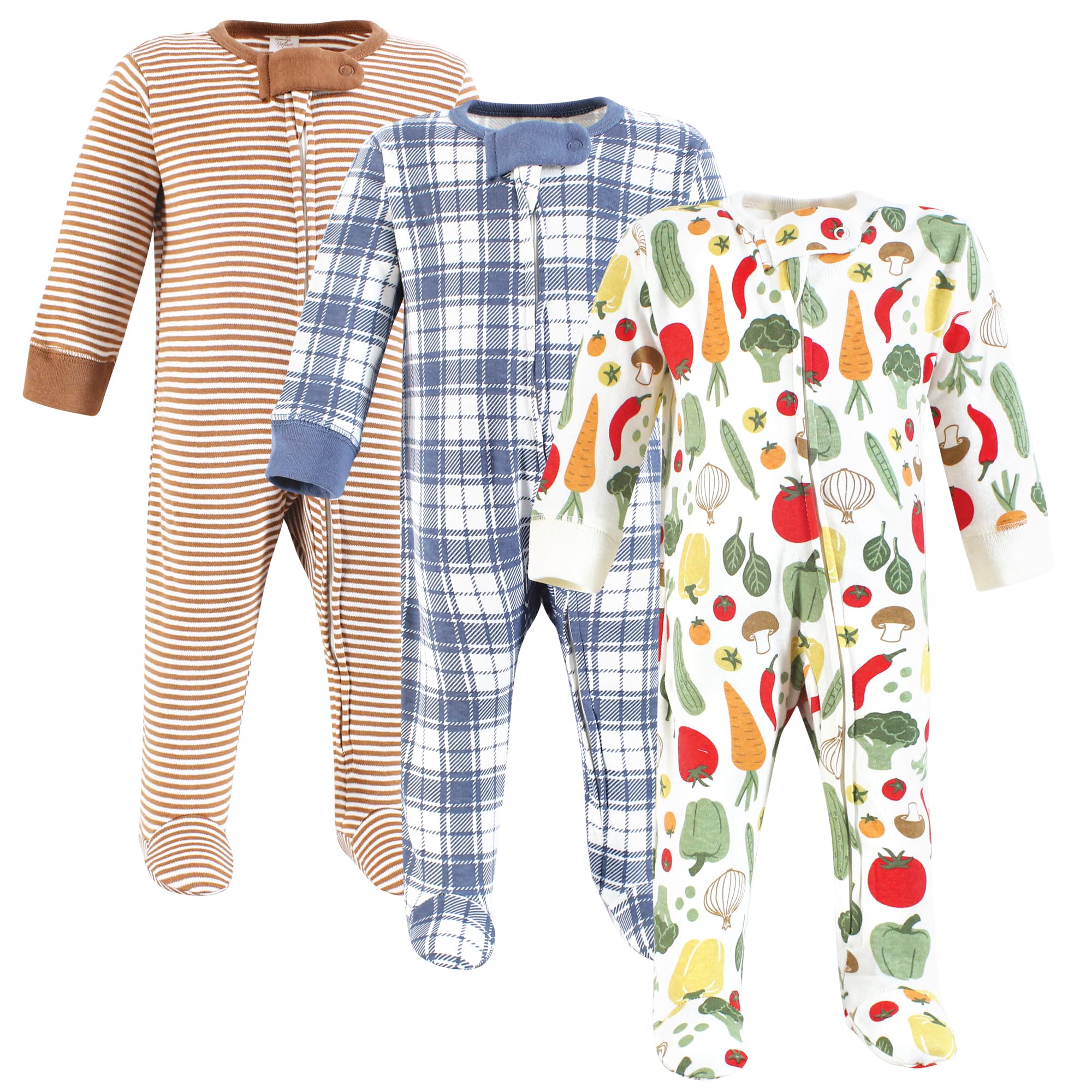 Touched by Nature Unisex Baby Organic Cotton Sleep and Play, Farmers Market, Newborn Image Touched by Nature Unisex Baby Organic Cotton Sleep and Play, Farmers Market, Newborn Image