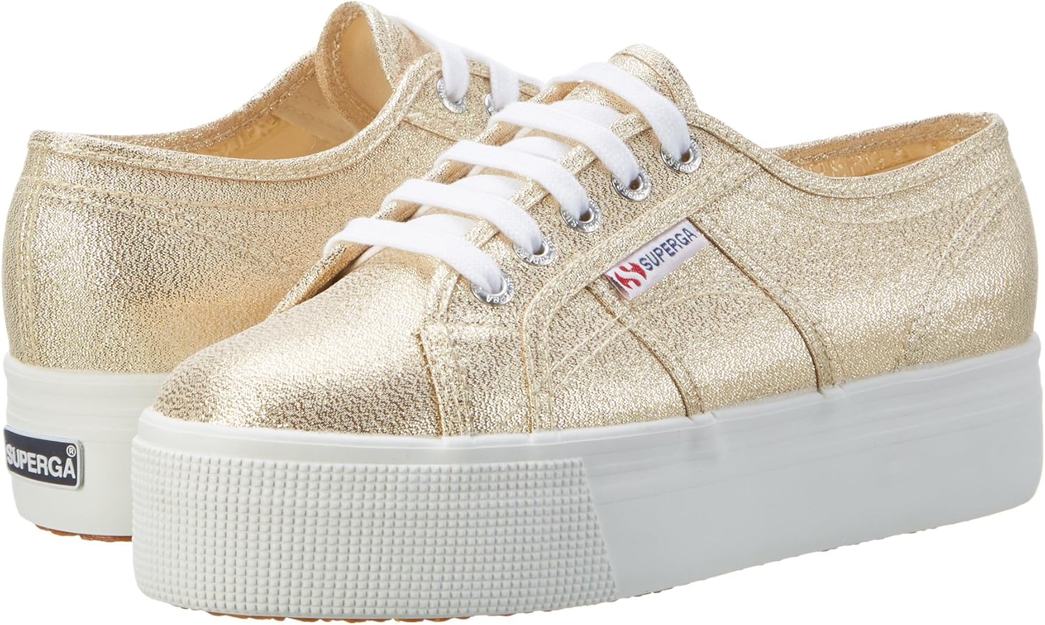 superga platform silver