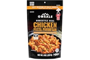 OMEALS Chicken Pasta Parmesan MRE Sustainable Premium Outdoor Food Extended Shelf Life-Fully Cooked w/Heater No Refrigeration - Perfect for Camping Enthusiasts, Travelers, Emergency Supplies-USA Made