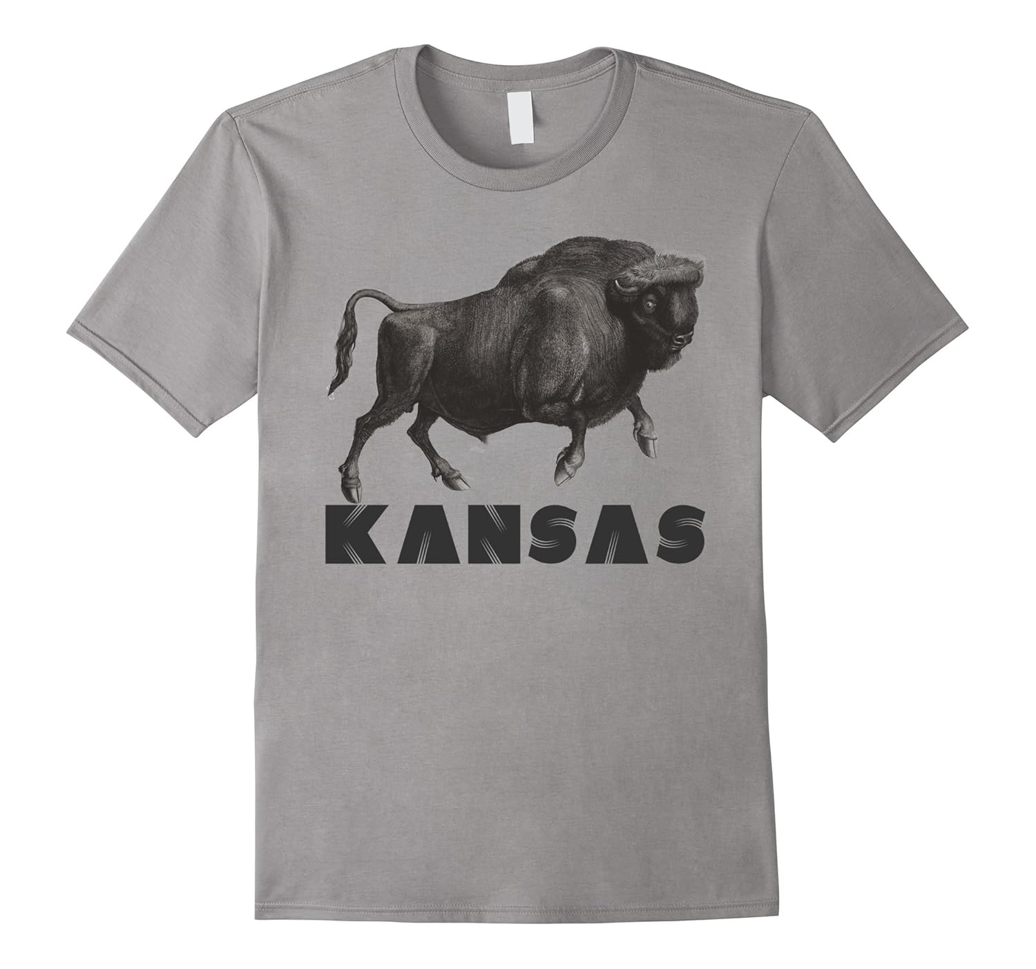 Vintage Retro Kansas T-Shirt Kansas State KS Buffalo-Rose