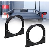 TRUE MODS 2pc 4" Round Tail Light Mounting Bracket, Surface Mount L-Shaped | L-Shaped 3mm Powder Coated Steel, Ultra Sturdy, Versatile Mounting, For Truck Trailer RV Marker Tail Lights
