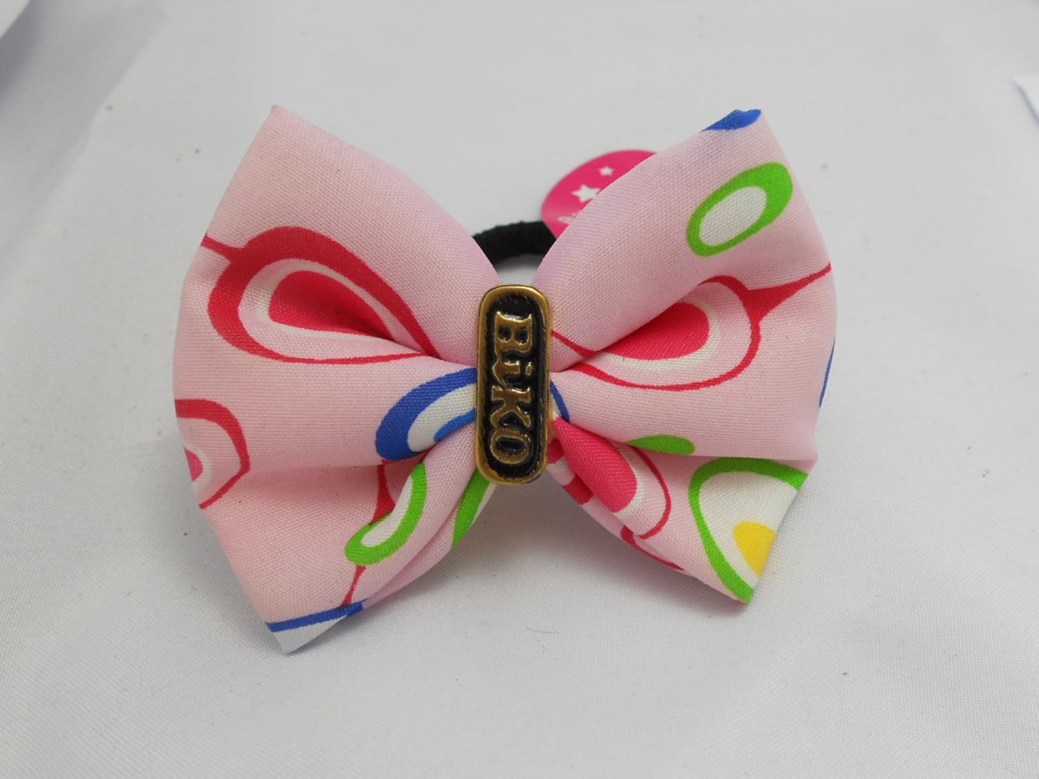 Hair Bows with Tied Center on Rubber band Length 8 cm 1Pcs