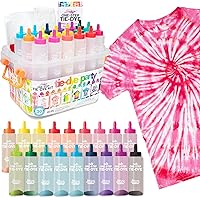 Tulip One-Step Tie Dye Kit, Large Group Activity, Gift, 14 Vibrant Colors, Permanent Fabric Dye, Easy Clean-up, 18 Prefilled 