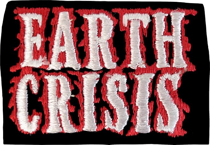 Amazon Earth Crisis 赤 黒と白のロゴ アイロンの刺繍または縫い付けパッチ ファッション小物 通販