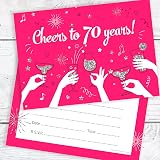 Olivia Samuel 20 Pack 70th Birthday Party Invitations with Envelopes view 3