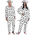 amscan Dalmatian Hooded Jumpsuit For Adult | Large to Extra Large | Black and White - Pack of 1