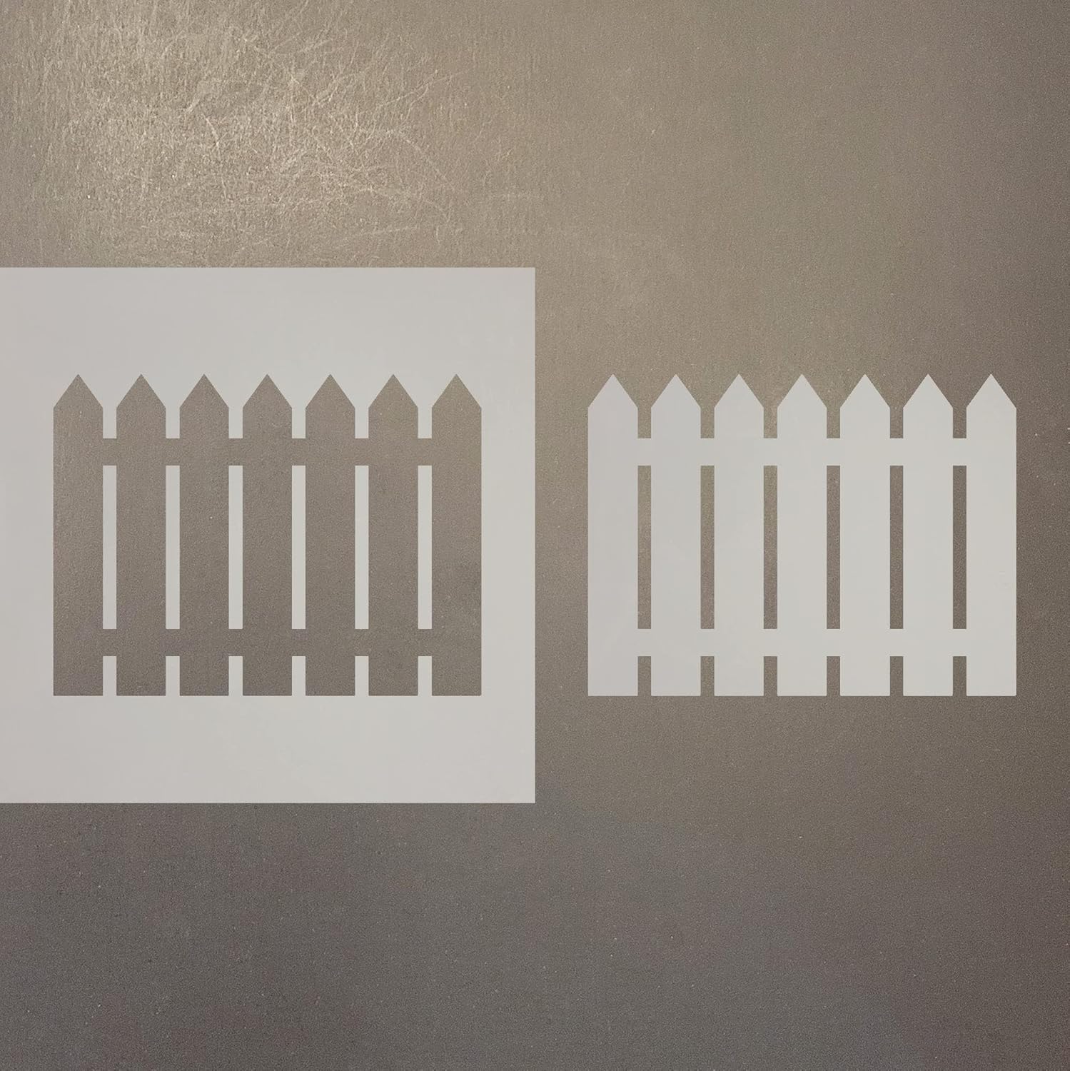 Mixed Media - Picket Fence Reusable Mylar Stencil - Art Craft Supplies 12 Inch