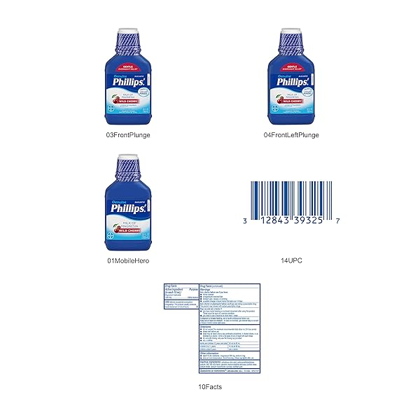 PHILLIPS’ MILK OF MAGNESIA LIQUID LAXATIVE, WILD CHERRY FLAVOR, STIMULANT FREE, CRAMP FREE RELIEF OF OCCASIONAL CONSTIPATION*, EFFECTIVE IN 30 MINUTES – 6 HOURS, #1 MILK OF MAGNESIA BRAND, 26 OZ