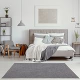THE RUGS Low Pile Area Rug Grey 120x170 cm Non-Shedding Modern Home view 4