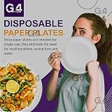 G4GADGET 500 9 Inch Paper Plates Disposable Party Plates 23cm view 3