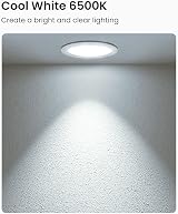 ALUSSO 4W Ultra Slim LED Downlights IP44 6500K Cool White 6 Pack view 3