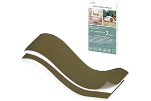 Azobur 2 Pieces Waterproof Extra Large Canvas Repair Tape, Boat Cover Repair Kit, Tent Repair Tape, Pop Up Canvas Repair Kit, Suitable for Various Fabric Repair (Light Brown)