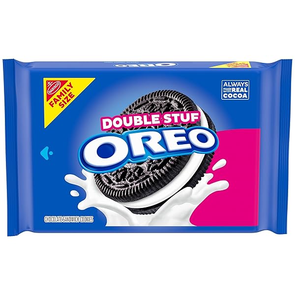OREO DOUBLE STUF CHOCOLATE SANDWICH COOKIES, FAMILY SIZE,...