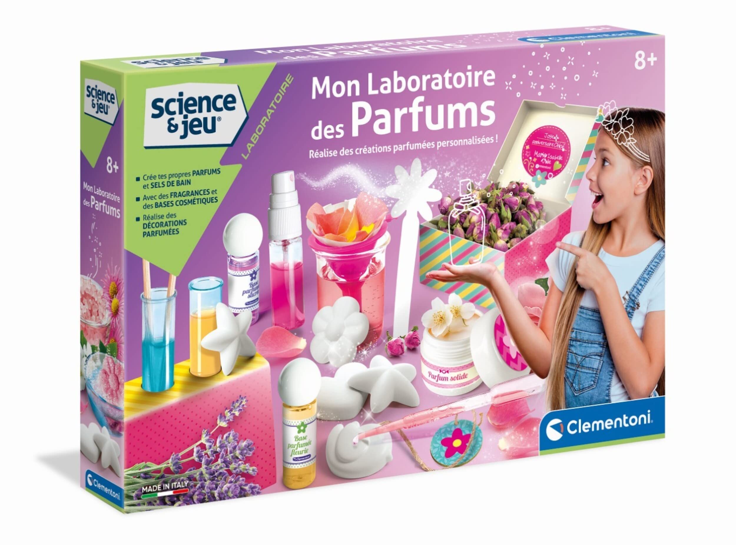 Clementoni - Science & Game - My Perfume Laboratory - Scientific Game - Personalized Perfume Creations - Fragrances and Cosmetic Bases - For Children from 8 Years Old, Multicolored