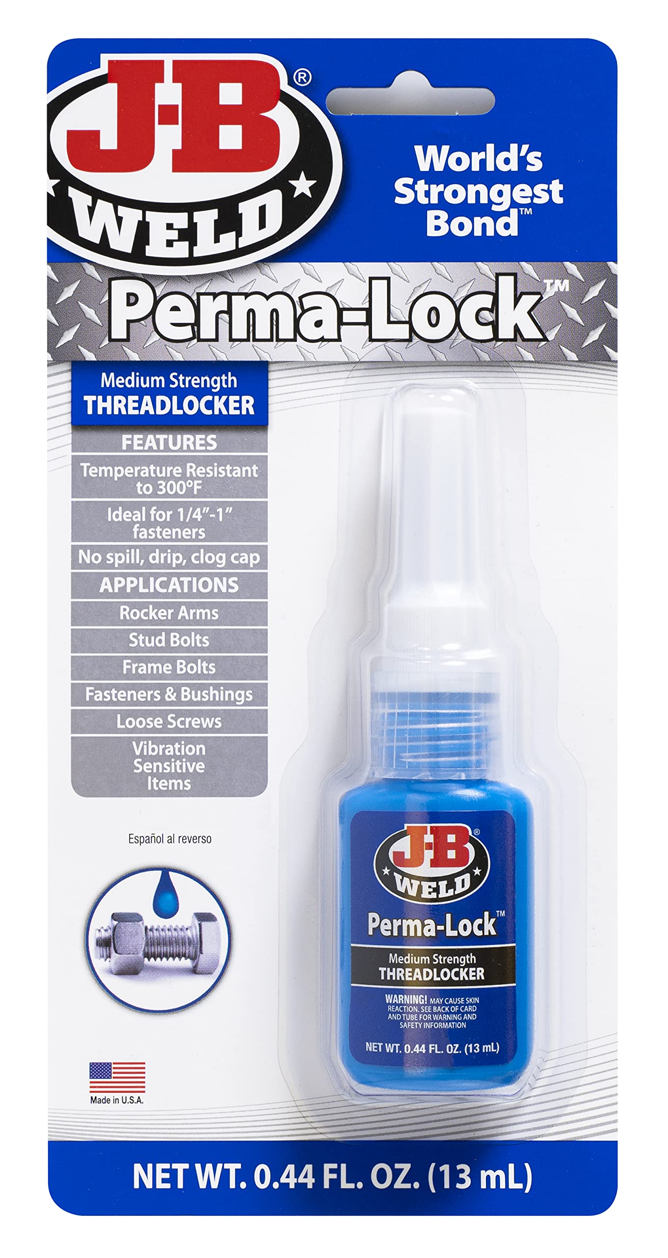 JB Weld JB24213 24213 Blue Perma-Lock Threadlocker