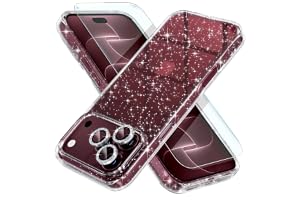 Choiche for iPhone 18 Pro Max Case Clear Women Girly (Glitter Clear)