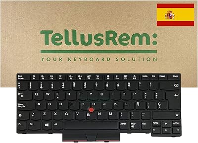 TellusRem Spanish Backlit Keyboard for Lenovo Thinkpad T470 T480