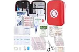 277PCS First Aid Kit for Home Emergency Kit Home Supplies First Aid Kits for Car Camping Essentials for Adventures Boat Public Red Monoki