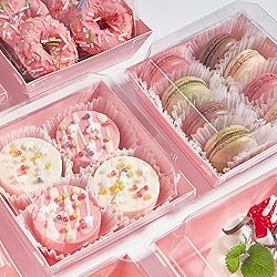 Ocmoiy 50 Pack Small Charcuterie Boxes with Clear