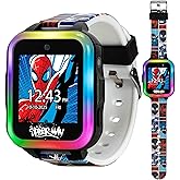 Marvel Spider-Man Kids Smart Watch with Touchscreen Camera Games Voice Recorder Flashing Bezel Alarm Stopwatch Step Counter Printed Silicone Band Fits Wrist Sizes 5.5” to 8”