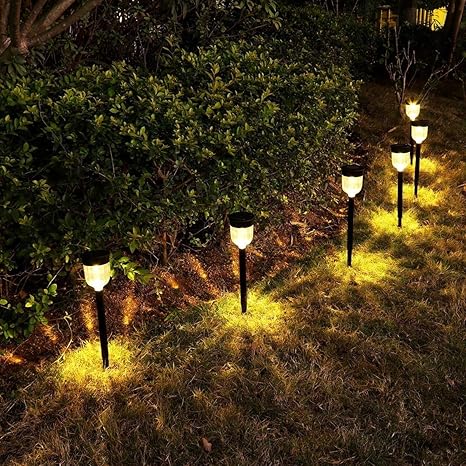 Amazon Com Yunlights Solar Lights Outdoor 6 Pack Solar Pathway