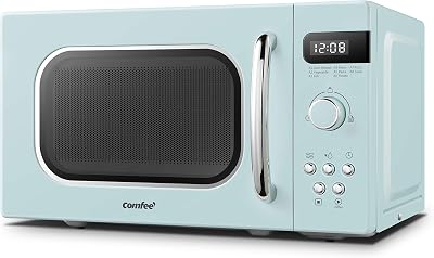 COMFEE Retro 800W 20L Microwave Mint Green CM-M202RAF(GN) 8 Auto Menus