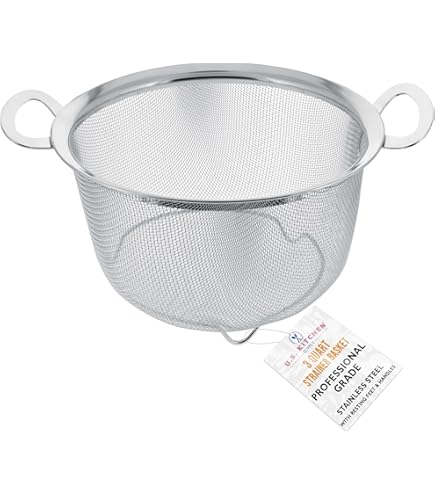 Winco FBR-9 Steel Round Wire Fry Basket, 9-Inch