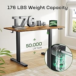 Marsail Electric Standing Desk with One-Whole Piece