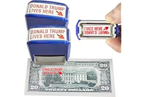 GZAYMNG 2 Pack Donald Trump Lives Here Stamp Fun Novelty, Custom Stamp Trump Merchandise, Donald Trump Gifts from Supporters, Custom Stamps Self Inking for Office Business (x)