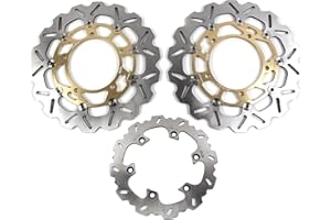 Arashi Front Rear Brake Discs Rotors for Suzuki GSX1300R Hayabusa gen 2 2008-2020 ABS 13-20 Motorcycle Replacement Accessories GSX-R 1300 GSX-R1300 GSXR 1300 GSXR1300 Gold