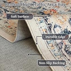 QD-Udreamy 5x7 Area Rugs - Machine Washable Area