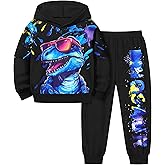 TyeSmo Toddler Boy Clothes Dinosaur Printed Hoodies Toddler Clothes for Boys Long Sleeve Sweatpants Set T-Rex Outfits 3-7t