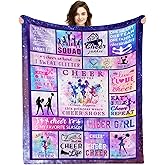 PIUFAM Cheerleader Gifts Blanket, Cheer Gifts for Girls, Cheerleader Gifts for Girls, Cheer Coach Present, Cheer Blankets for Women on Birthday, Gifts for Chritsmas Thanksgiving 40x50in