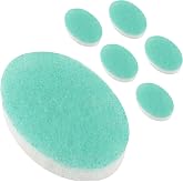 Impresa Double-Sided Body Sponge - White &amp; Blue, Pack of 6 - Deep Exfoliation &amp; Body Scrub Pad - Dual-Sided Design - Gentle Facial Cleanse &amp; Face Scrubber